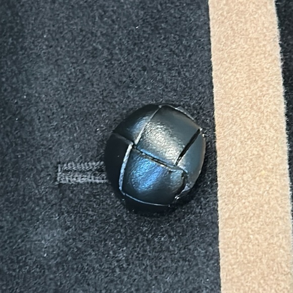 J. Crew Nello Gori Wool Peacoat Black Tan Trimmed size 12 - Picture 7 of 17